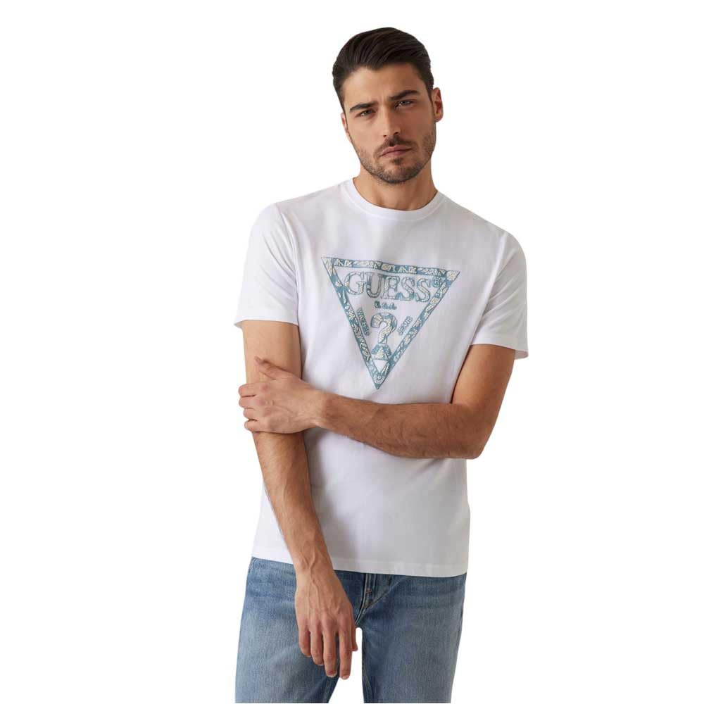 GUESS T-Shirt Manica Corta Triangle M5GI06I3Z14 Bianco L