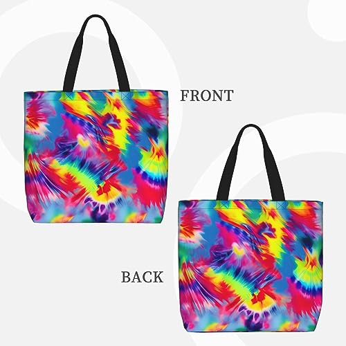 Tie Dye Pattern Print Tote Bag Large Women Casual Shoulder Bag Handbag For Outdoors Holiday Weekender Travel Gifts3