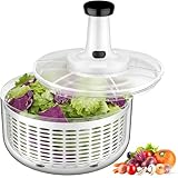Vihoom Essoreuse à Salade, 6L Grande Capacité Essoreuse Salade avec Saladier et Base Antidérapante, sans BPA, Lave et sèche Rapidement Les légumes et Les Fruits