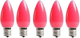 C9 Pink Opaque SMD LED Bulbs - 5 Pack Smooth Lens Pink Opaque C9 Replacement Bulbs