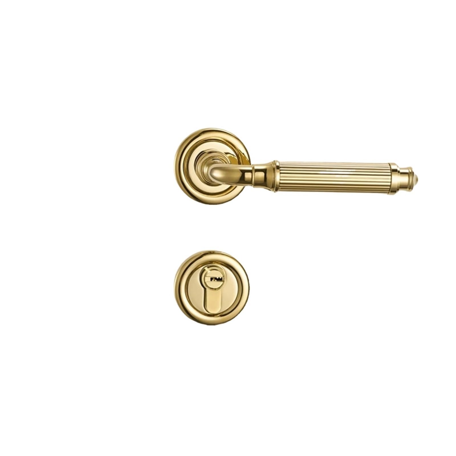 Serrure de porte magnétique dorée GoldenB en bois massif
