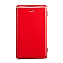 COMFEE’ RCD93RE2EURT(E) Piccolo frigorifero 93Litri, Design retrò, Mini frigo da tavolo, Termostato regolabile, Silenzioso, Adatto per casa, ufficio e hotel, Rosso