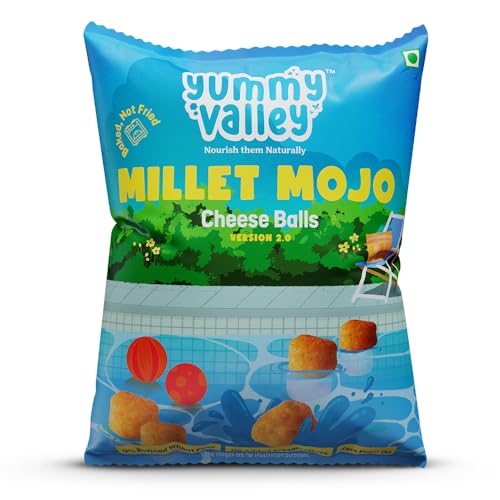 Image of Yummy Valley Millet Mojo Cheese Balls, Pack of 8 (200g)