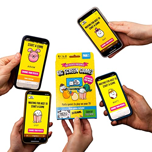 Big Potato Big Screen Games: 3 Family Games to Play On Your TV. Perfect for Families, Adults and Kids Age 8+