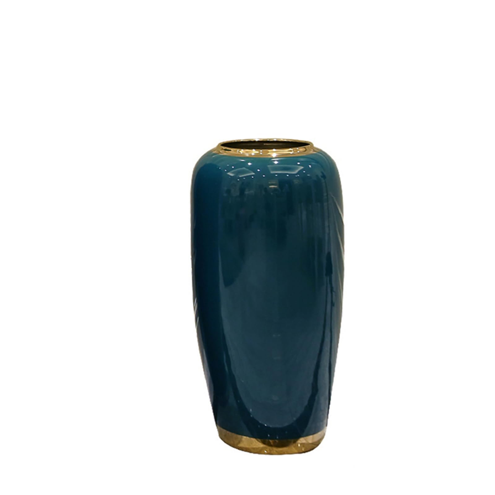 Kleine Blaue Keramik-Vase Mit Lotus-Muster – 15,2 Cm Hohe Deko-Vase Für Blumen, Regal Oder Tisch