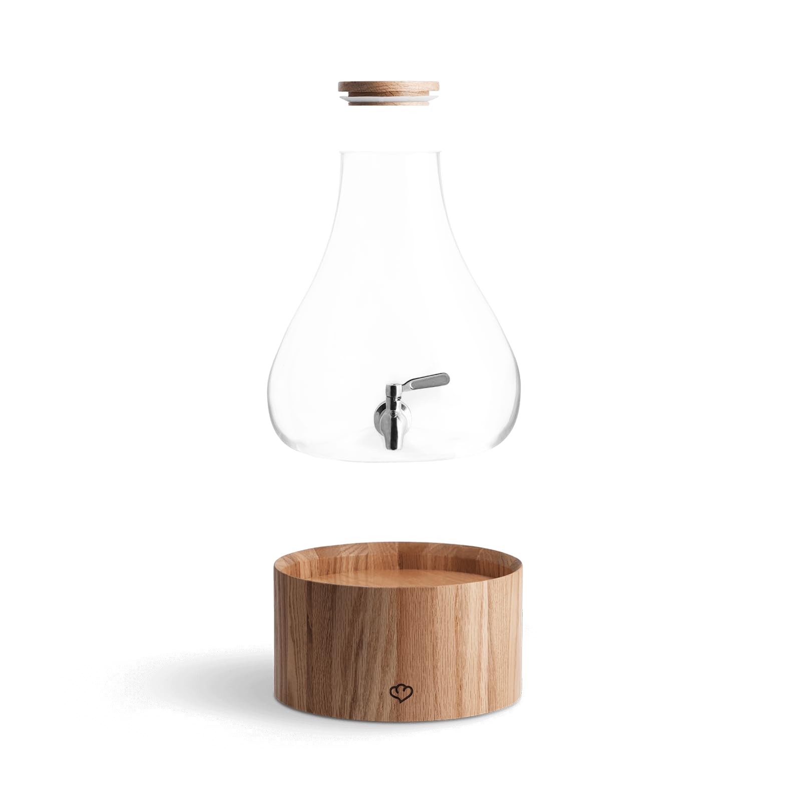 Berglander glazen drankdispenser, koelkast, 4L drankdispenser met waterdichte roestvrijstalen kraan, BBQ sapdispenser, picknick, zwembadfeest en sociaal evenement (groen