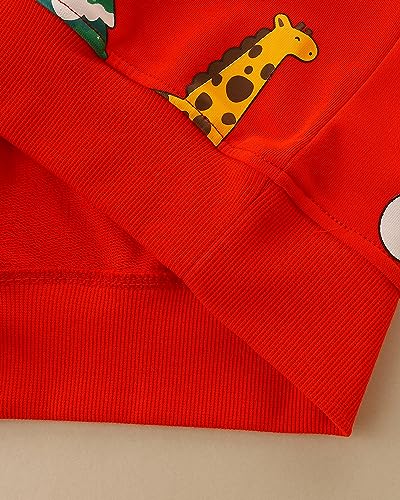 Image of AIWUHE Toddler Cotton Sweatshirt Boys Girls Pullover Long Sleeve Tops 2-6Y