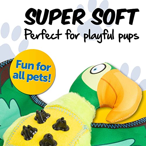PawPride Squeaky Interactive Parrot Dog Toy with Minimal Stuffing - Image 3