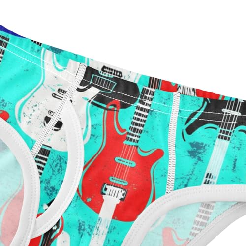 ODAWA Electric Guitar Cotton Toddler Underwear, Tag-Free Comfort Toddler Boy Underwear 2T4