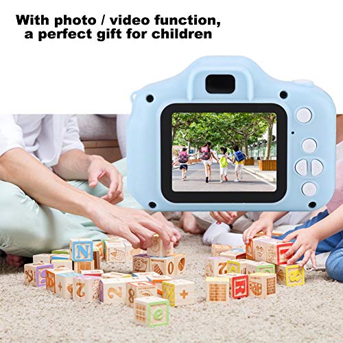 Mini cámara digital para niños X2 azul 1080P 4x zoom miniatura 2