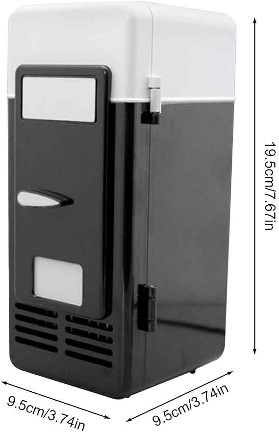 USB Refrigerator Cooler - Mini Drink Refrigerator, Compact Plug-in Appliance with Dual Cooling and Warming Function | Desktop Beverage Storage for Teenagers, Students, Girls, Boys, Family, Office