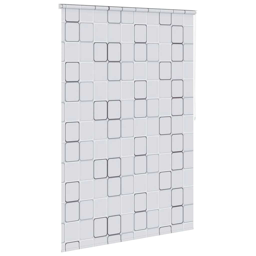vidaXL Duschrollo 160x240 cm – Quadratmuster (PEVA/EVA, chloridfrei)