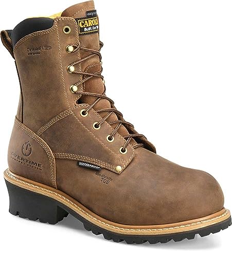 Carolina Boots Poplar 8" Composite Toe Insulated Waterproof Logger - Men's Durable Industrial-and-Construction-Boots for Safety2
