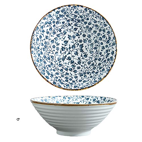 Duża ceramiczna miska ramen, 23 cm, 1500 ml, retro miska do zupy do ramenu, Udon, Soba, Pho i azjatyckiego makaronu - idealna do jadalni i rozrywki