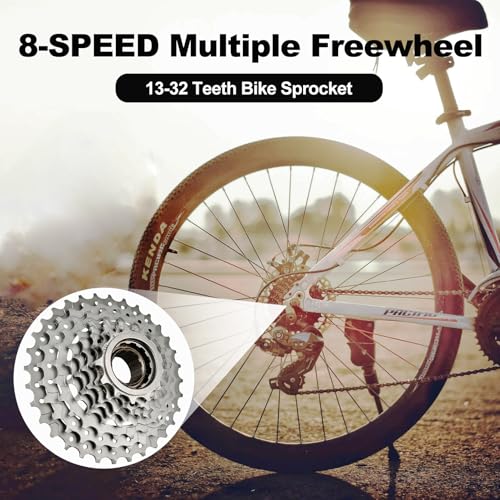 Relwears Bike Freewheel 8 Speed Tourney Screw On Multiple Bicycle Freewheel 13-32T for Mountain Bike Folding Bike - Thumbnail 6