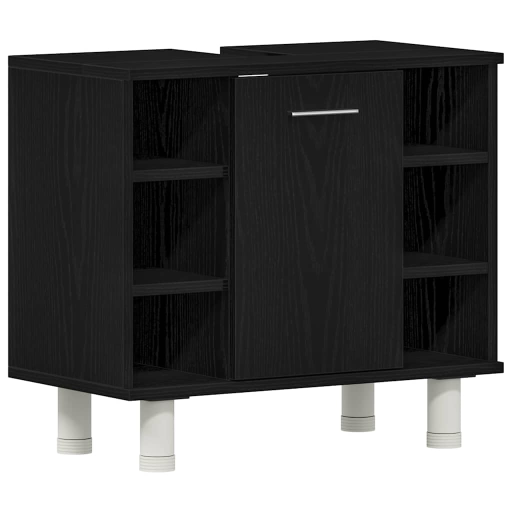 Juego de Muebles de baño 4 pcs Negro 30 x 30 x 179,5 cm,Conjuntos de Muebles,Muebles de baño,69.8kg-3333047