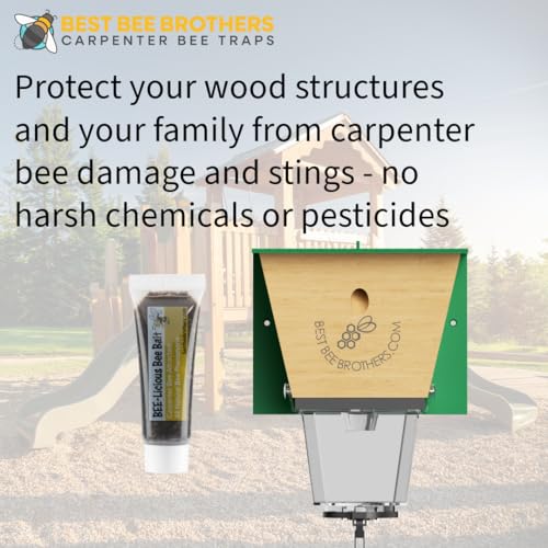 Image of Best Bee Brothers Bee-Licious Bee Bait, All-Natural Carpenter Bee Lure, 10 ml Squeeze Tube (3 Pack)