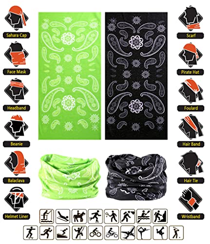 Headband Neck Gaiter Head Wrap Headwear Face Mask Magic Scarf Bandana for Men and Women