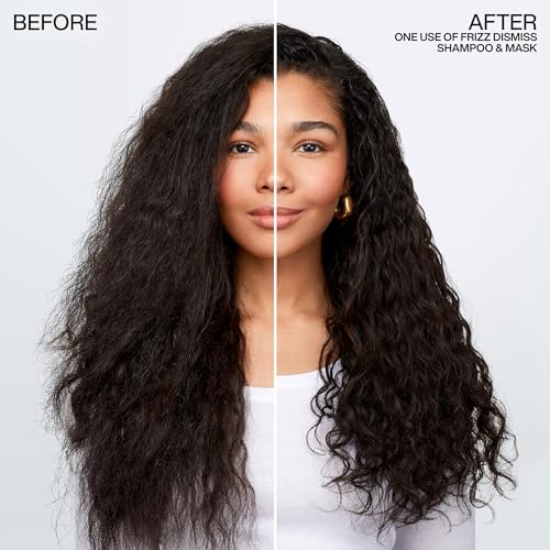 Image of Redken Frizz Dismiss Shampoo With Smoothening Complex, 300 ml | Professional pH Balancing Shampoo for Dry & Frizzy Hair | Smoothens Hair, Adds Shine & Manages Frizz | For Men & Women (Pack of 2)