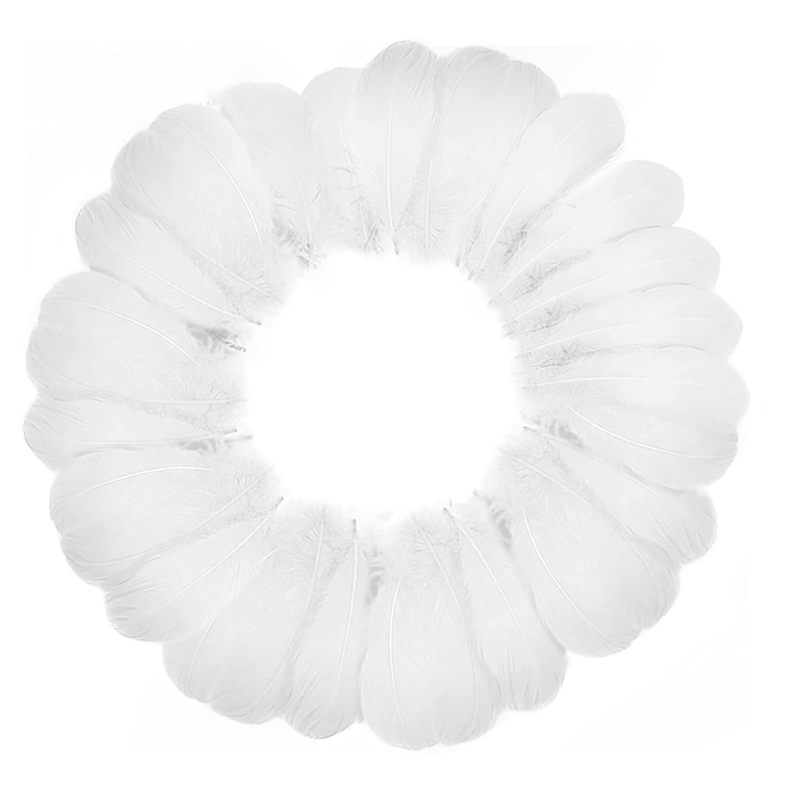 Darkye 200 Pieces of 6-8 Inch White Feathers for Craft, Wedding, Home, and Party Decorations - Perfect for DIY Projects and Decorating