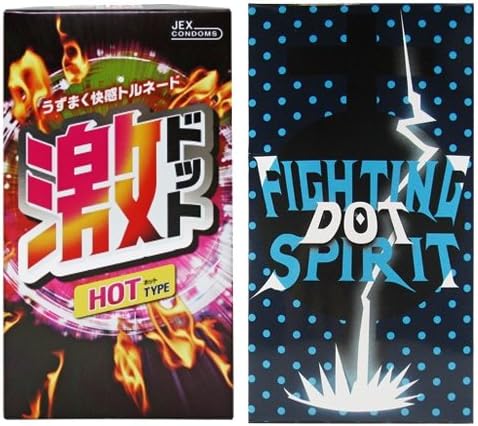 Amazon 激ドット ホットタイプ 8コ入 Fighting Spirit ファイティングスピリット コンドーム Dot つぶ 12個入り ジェクス コンドーム