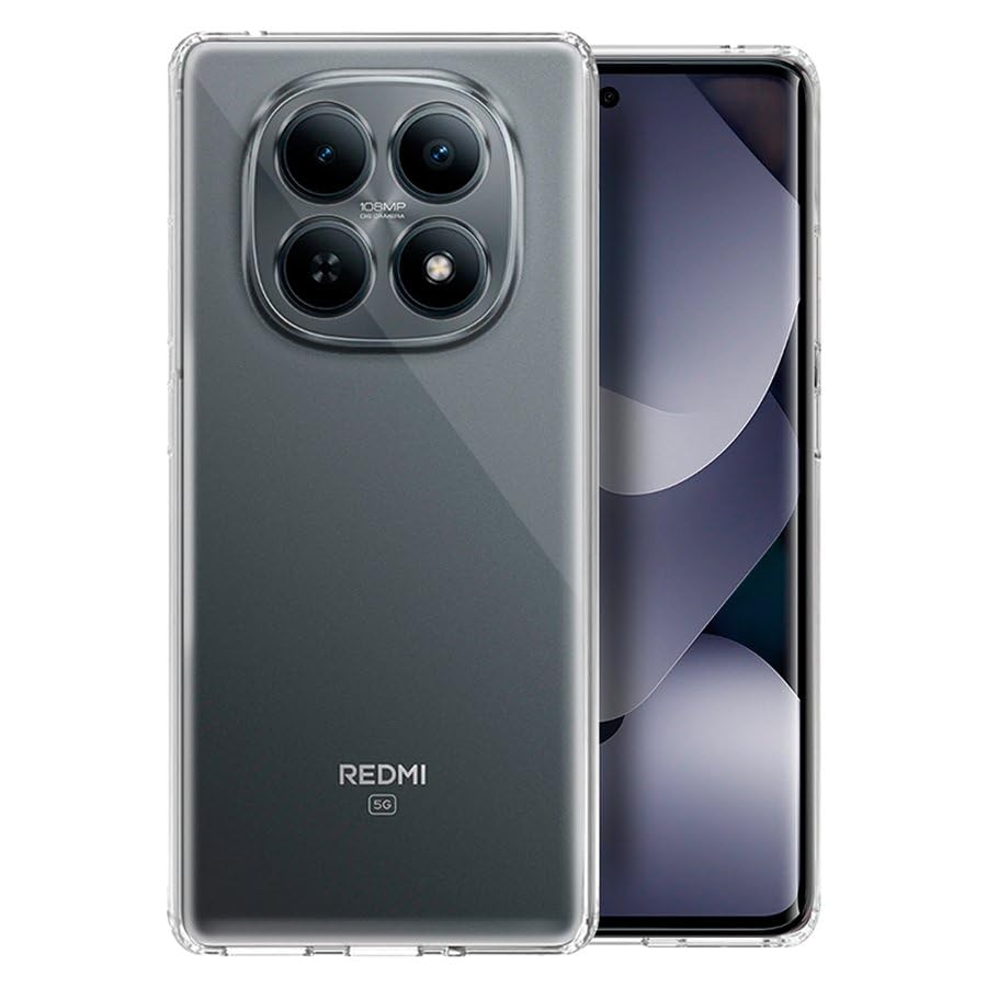 Image of Fashionury Crystal Clear Case for Poco M8 5G / Redmi Note 15 5G | Yellowing Resistance | Transparent TPU Silicone | Raised Camera Lips | Slim Transparent Cover