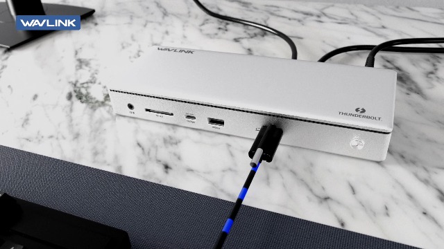 Docking Station WAVLINK USB-C Dual 4K | 60W PD | HDMI+DisplayPort Per Windows E Mac