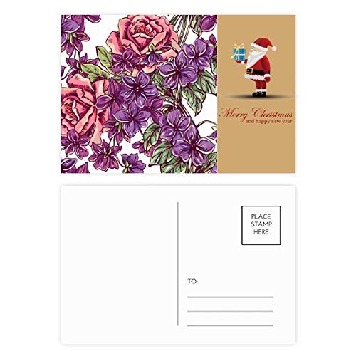 Cartes postales motif feuilles bleues et blanches lot de 20 pour vos correspondances