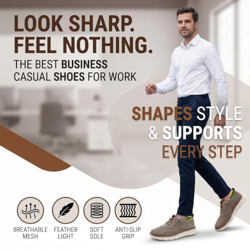 Image of Jeeeun Men's Dress Shoes Casual Knit Sneakers Lightweight Comfortable