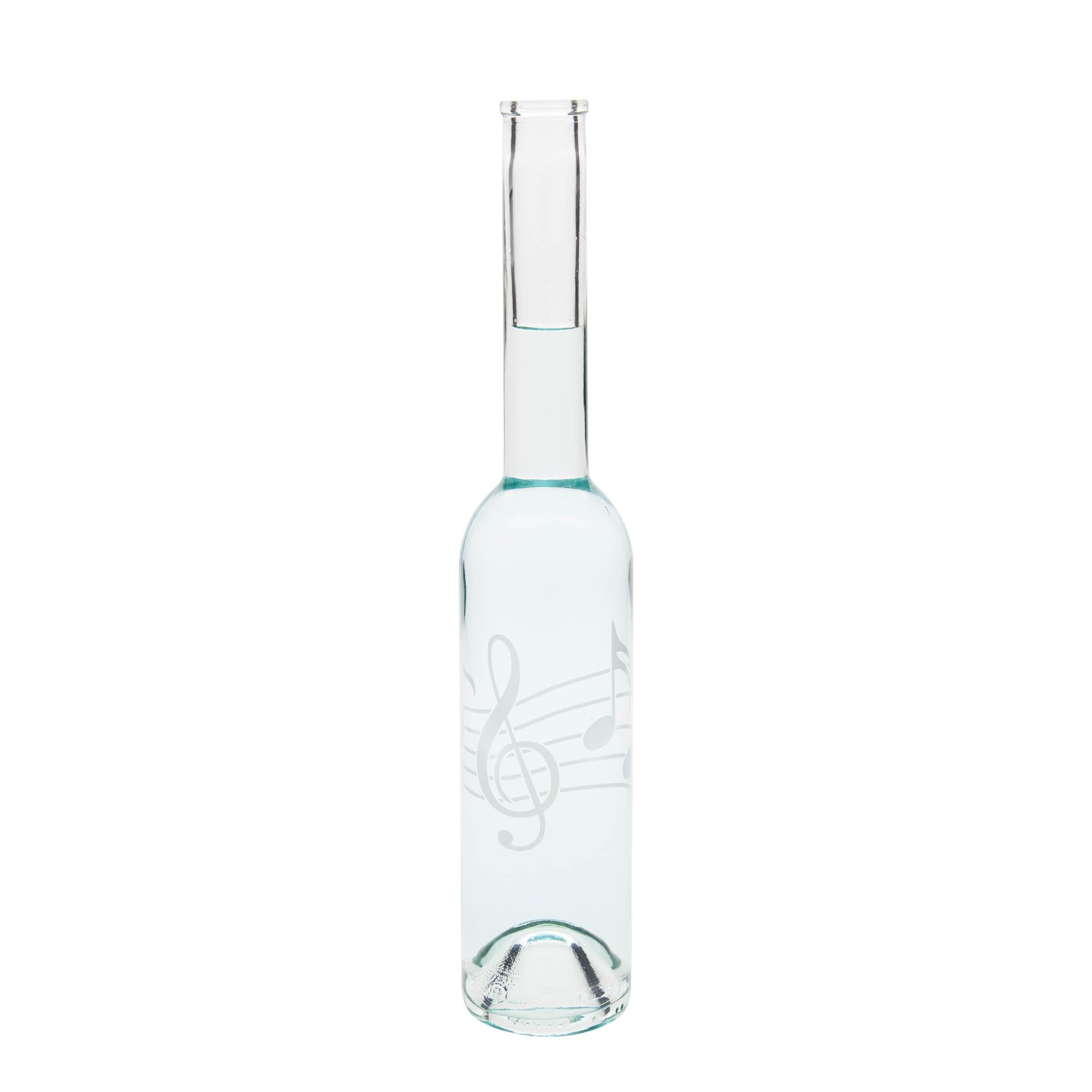 12er Set Glasflasche Opera 350 ml mit Holzgriffkorken Musiknoten Motiv für Liköre Spirituosen Öle Essige Manufakturen Gastronomie