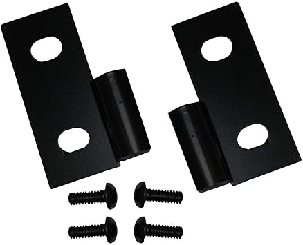 Rugged Ridge Door Hinge Brackets for Jeep CJ/Wrangler YJ/TJ - Fits 19761986 Jeep CJ & 19872006 Jeep Wrangler YJ/TJ - Direct Fit & DIY-Friendly Installation - Steel - Black - Lower
