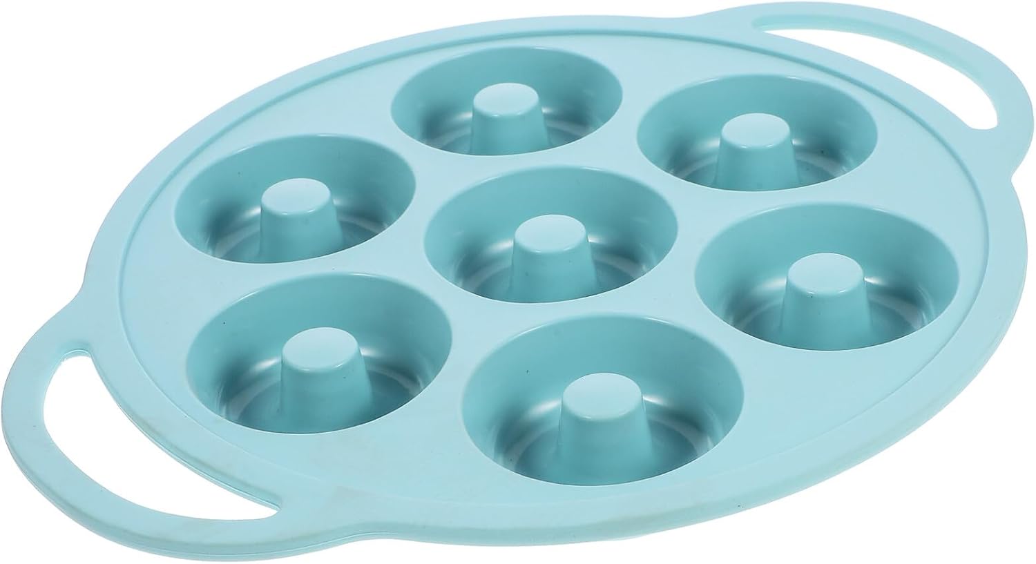 Mikinona Silicone Donut Pan Mold for Baking, Nordic Green Non-stick Reusable Cake Mold, Household DIY Cake Baking Tool for Oven and Kitchen Use