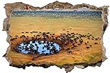 Goruma Herde Savanne Afrika Wandtattoo Wandsticker Wandaufkleber D0694 Größe 120 cm x 180 cm