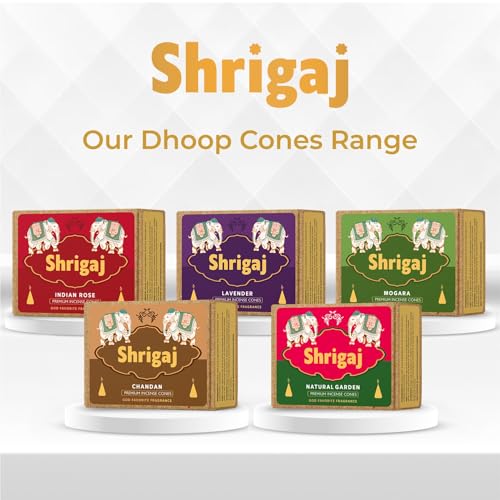 Image of Natural Dry Dhoop Cones - 51 Cones Lavender Fragrance for Daily Puja, Meditation & Rituals with Free Cone Holder