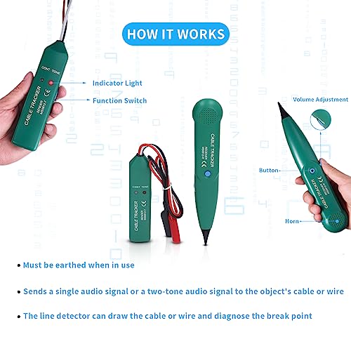 image for Gugxiom Cable Tracker, Professional Network Wire Tracker, Ethernet Tra