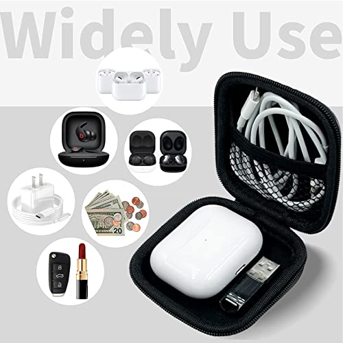 Earbud Case, Koujaon Earphone Case Hard Eva Earbud Shell With Stainless Steel Carabiner Travel Storage Pouch Compatible With Airpods Pro 2Nd Generation Beats Bose Buds Usb Adapter Cable (Grey Cheetah) #TOP1