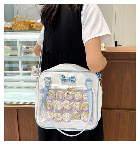 Womens Lolita Handbags Japanese Style Sweet Bow Shoulder Bag PU Leather Messenger Bag Casual Top Handle Bag3