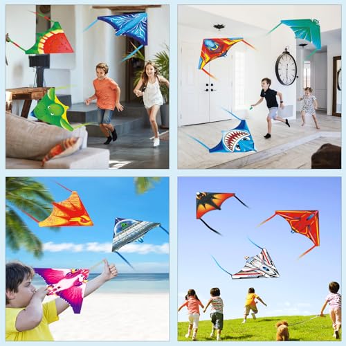 Hymaz 6 Pack Mini Catapult Gliding Kites for Kids, Finger Launcher Kites Bulk for 3 4 5 6 7 8+ Years Kids Boys Girls Gifts- Flying Glider Plane Toys for Birthday Party Beach Outdoor Games