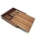 LONMAX Wedding Birthday Gifts Wooden USB Flash Drive 16GB USB 2.0 Flash Disk Pen Drive Walnut Box (170x170x35mm) (16GB, Black Wooden)