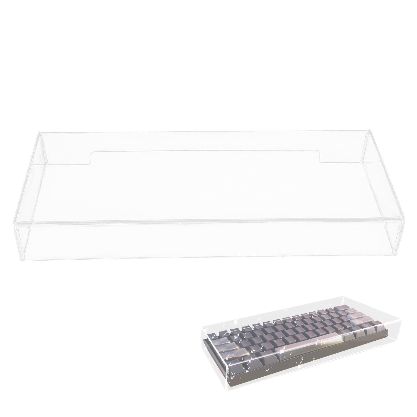 NUOBESTY Funda Protectora y Desmontable para Teclado Acrílico Transparente Protección contra Polvo y Golpes Cubierta Adecuado para Uso Doméstico