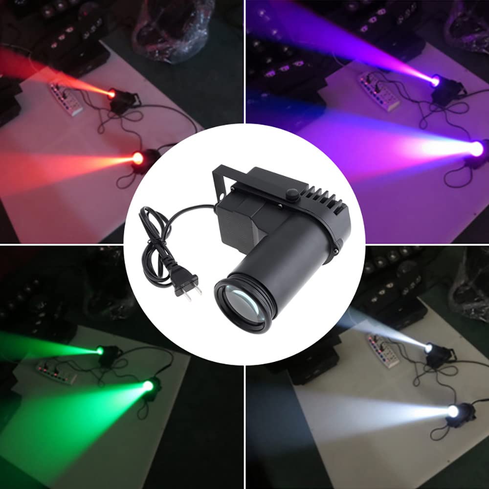 Faretti da Palcoscenico 10W RGBW, 4In1 DMX 512 Luce A Puntini A Colori, Lampada A Effetto Luce A Fascio Mini, per La Festa di Matrimonio del Teatro del Club del Dj della Scena, 2 Pezzi