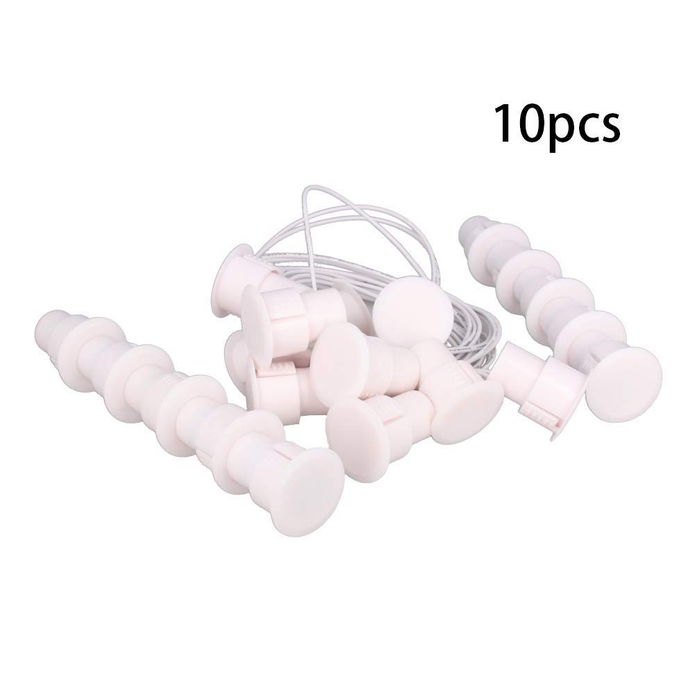 Heyiarbeit 10Pcs NC Recessed Door Sensor Wired Security Window Contact Alarm Magnetic Reed Switch for Home Security RC-36(White)