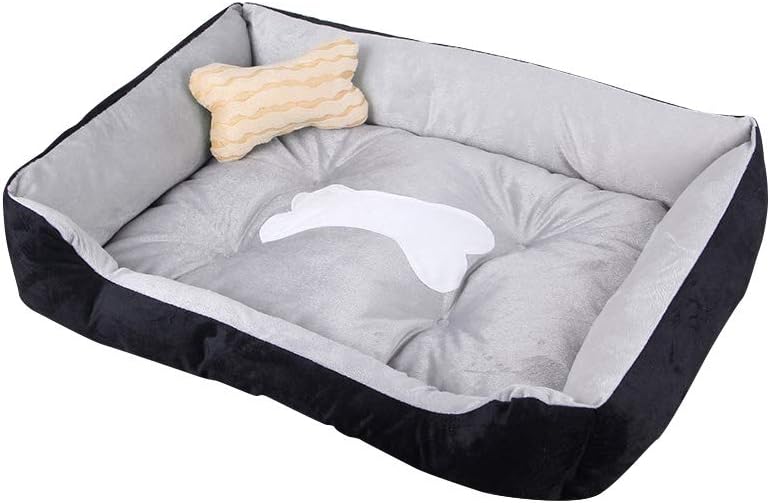 Plush Dog Bed, Pet Dog Bed Cats Warming Soft Sleeping Bed House Nests Cushion Mat, Breathable Cotton Blend Dog Crate Mat (XXS)
