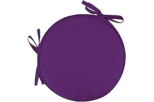 Charming Purple Kitchen Oasis: Round Table Chair Cushions for Endless Comfort