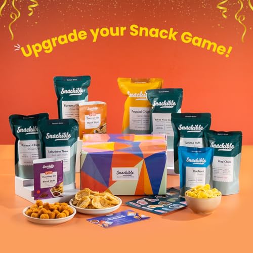 Image of Snackible Bestselling Snacks Box | Box of 10 Healthy Snacks | Healthy Gift Box | Best Gifting Option |Corporate Gifts | Gourmet Snack (Pack of 3)