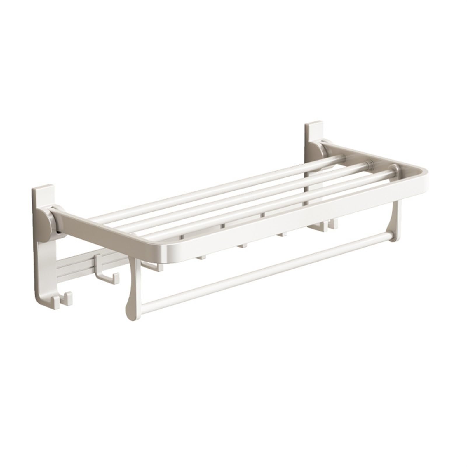 Porte-serviettes en alliage d'aluminium blanc mat au design minimaliste