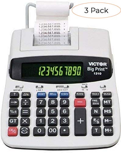 Victor 1310 Big Print Commercial Printing Calculator (Pack of 3)