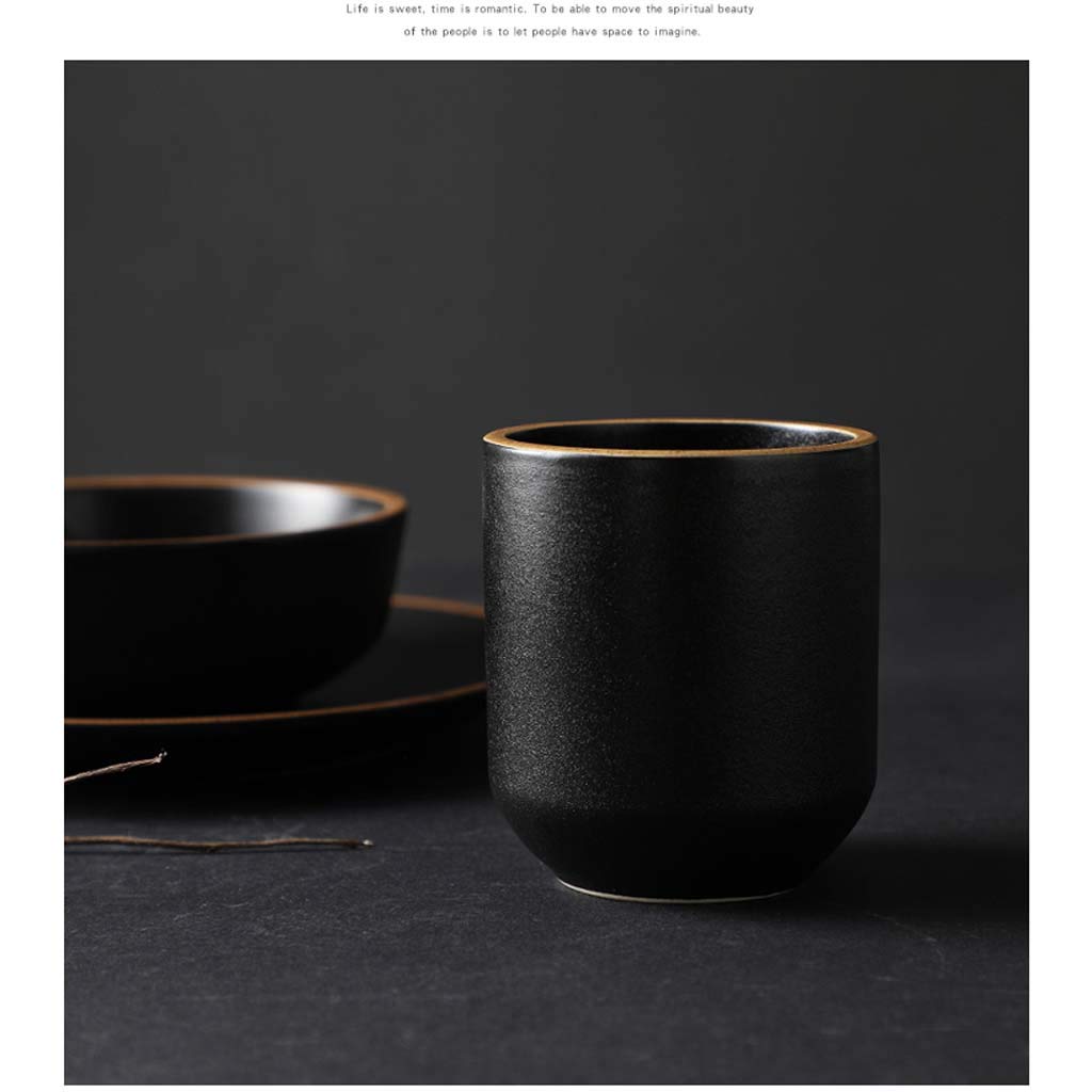 Vaisselle Bol en céramique simple, tasse cuillère à vaisselle Ensemble de comptoir de restaurant quatre pièces | Ensemble d'une personne