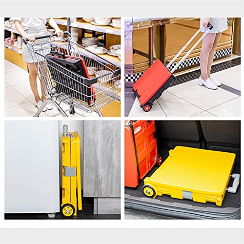 gbgymjm Einkaufswagen Zusammenklappbarer Einkaufswagen Auf Rädern Tragbarer Einkaufstrolley Handwagen Gepäckwagen Für… – Bild 6