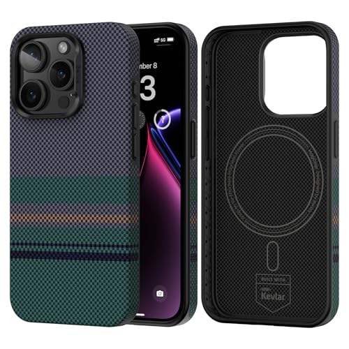 BENKS Aurora ArmorPro Case for iPhone 15 Pro Max, Built with Dupont Kevlar, [Compatible with Magsafe] Upgraded Strength Shockproof iPhone 15 Pro Max Case